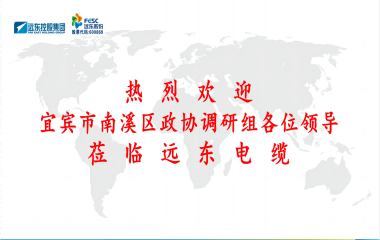 南溪區(qū)政協(xié)黨組書記、主席余水情率隊蒞臨遠東電纜宜賓參觀調研